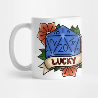 ‘Lucky’ D20 Dice Roll Mug